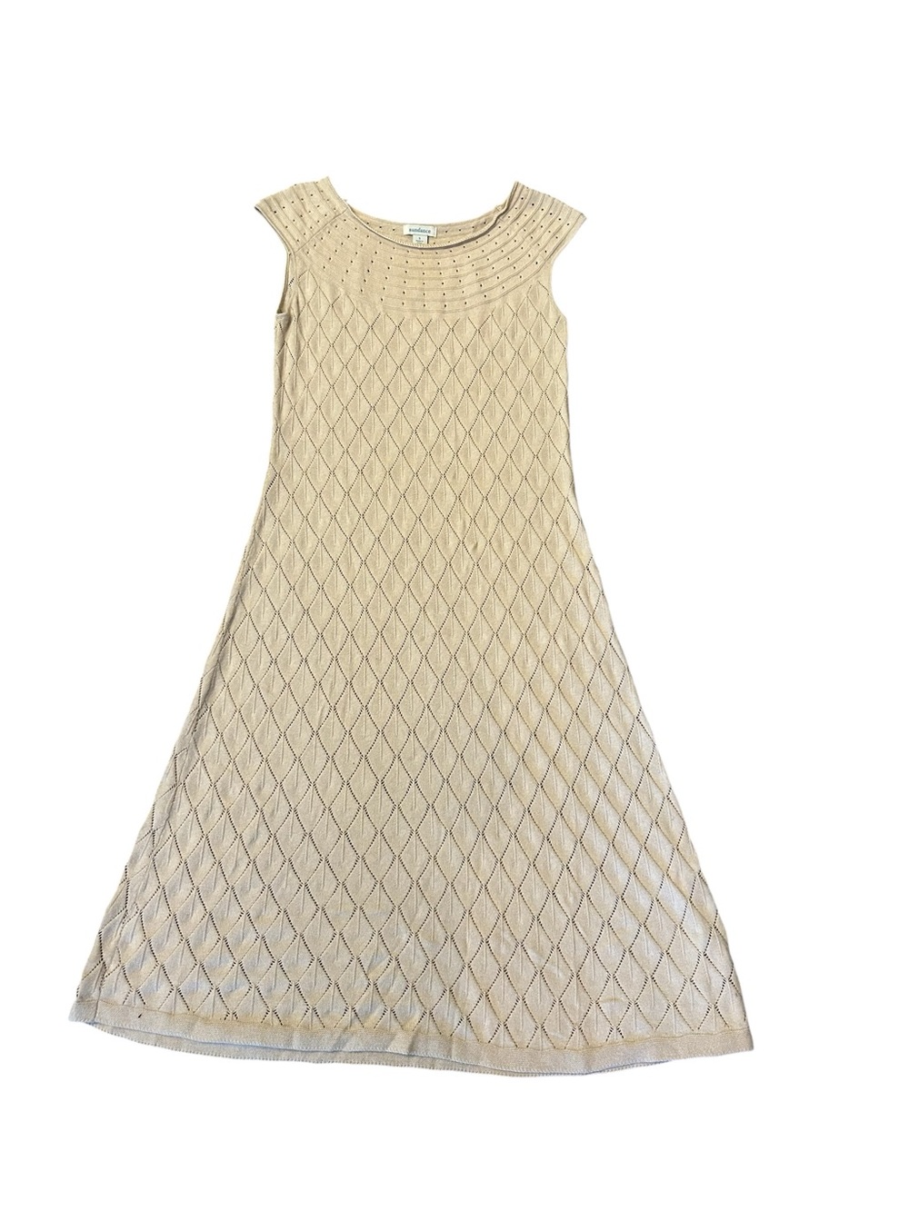 Sundance Soft Whispers Knit dress Cream S beautiful condition